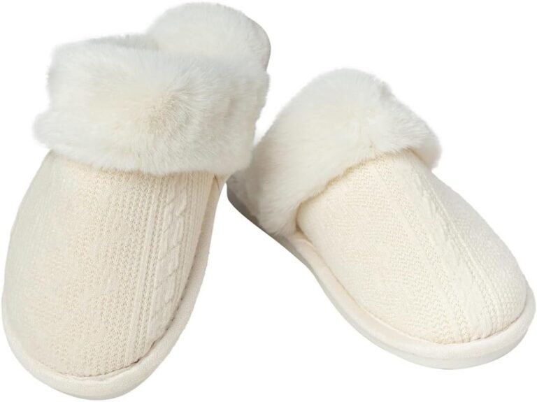Women's Slippers Soft Plush Winter Warm House Shoes Slip on Fluffy Fur Slippers