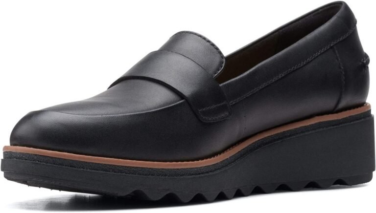 Women’s Chunky Heel Penny Loafers – Square Toe Platform Dress Shoes (2.1 Inch Heel)