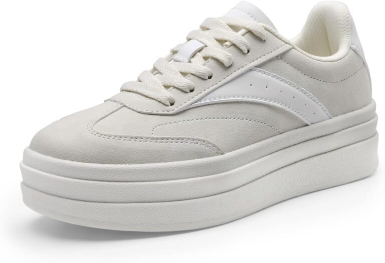 Platform Sneakers Lace-Up Comfortable Casual Walking Shoes